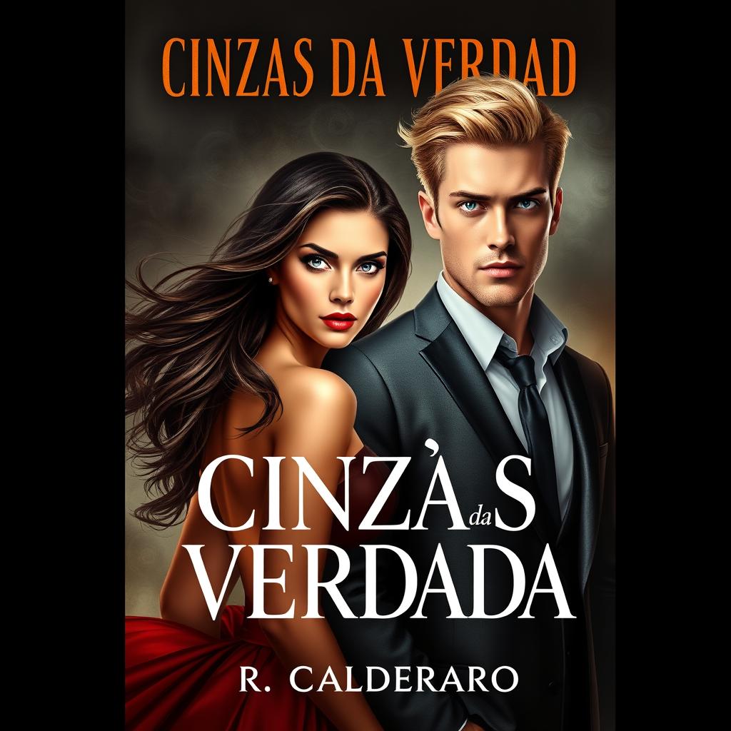 An impactful book cover design for 'Cinzas da Verdade' by R