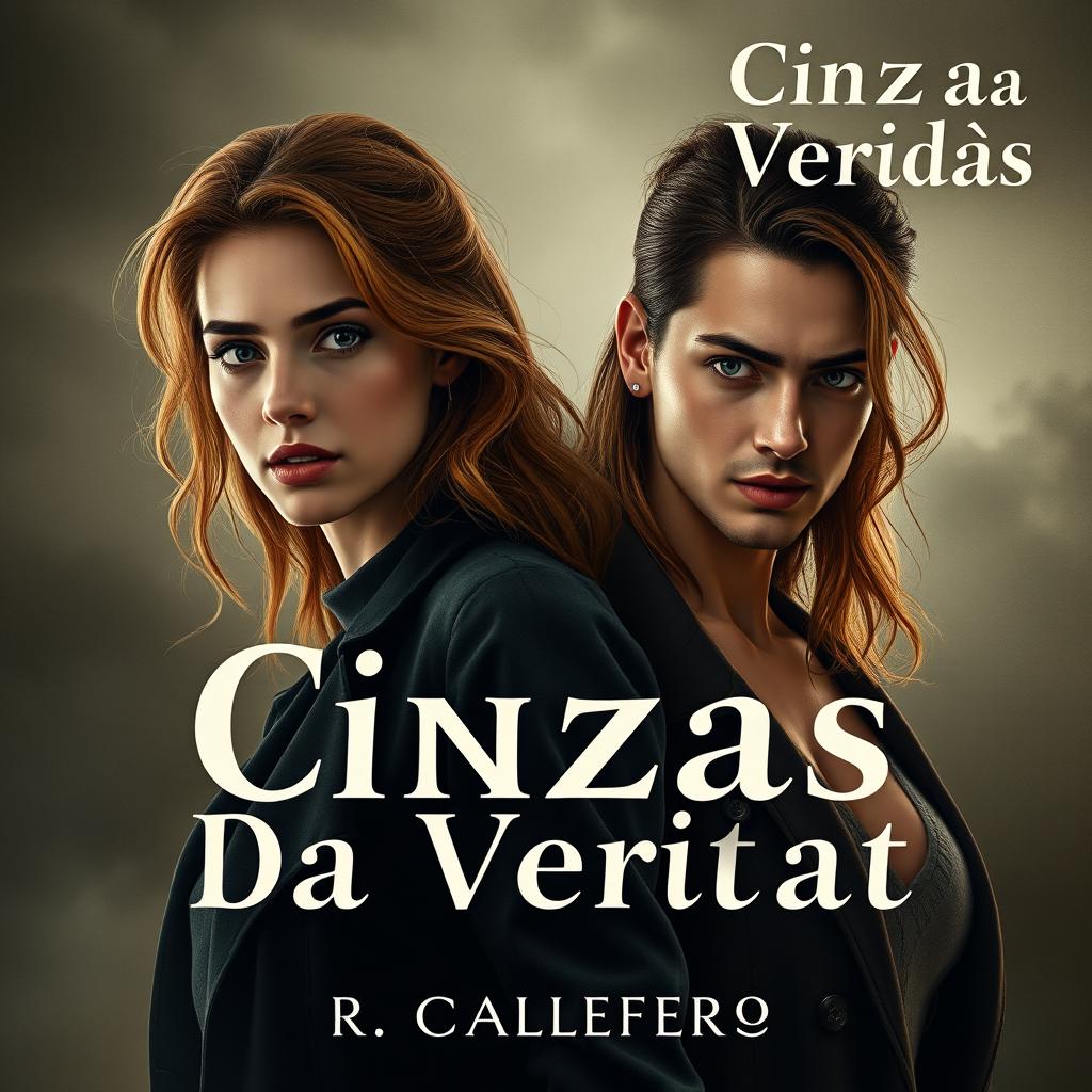 Uma capa de livro cativante para 'Cinzas da Verdade' da autora R