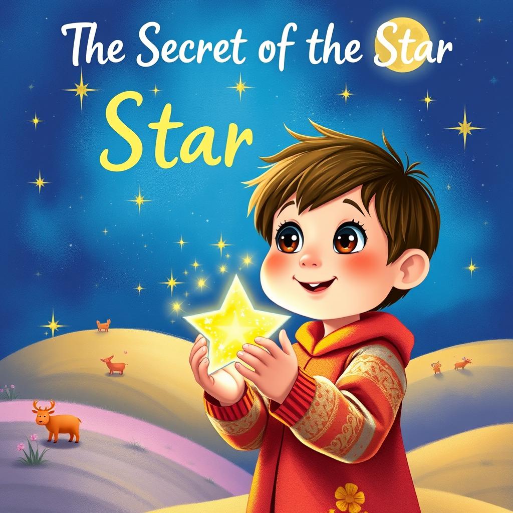 An enchanting children's illustration inspired by 'The Secret of the Star'