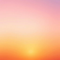 A minimalistic book cover background, featuring a smooth gradient transition of warm golden sunset colors, from deep orange at the bottom to soft pink and light lavender at the top