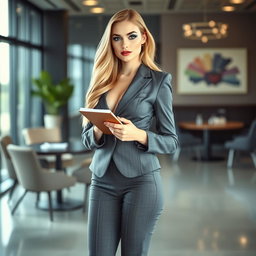 A captivating full-length photographic image of a stunning young woman with a sexy, sweet, thin face and beautiful, curvy body