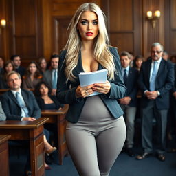 A captivating full-length photographic image of a beautiful young woman with a sexy, sweet, thin face and an ultra curvy, sensuous figure