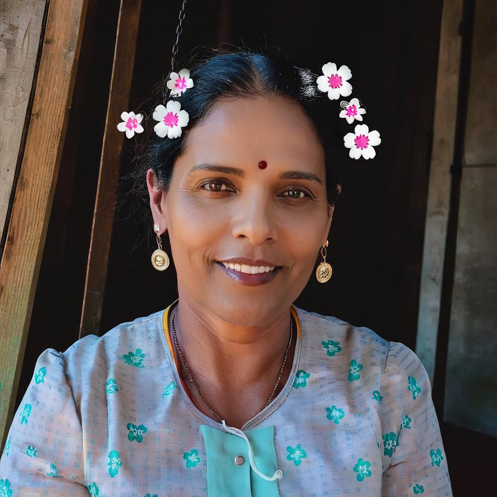 Radiant Elegance: A Woman in Bloom