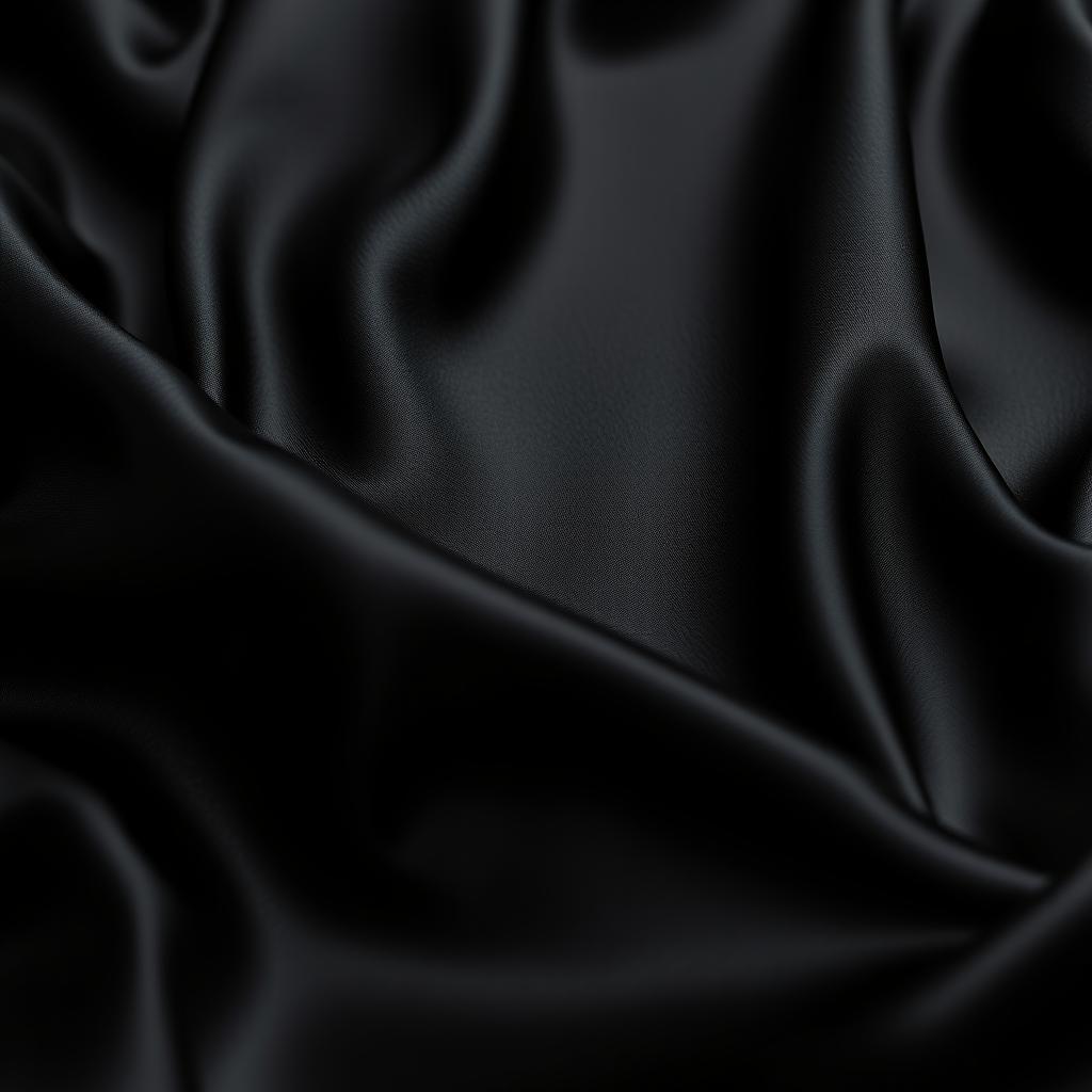 A rich, deep black texture, resembling smooth satin or glossy leather, filled with intricate details that give it an elegant, luxurious feel