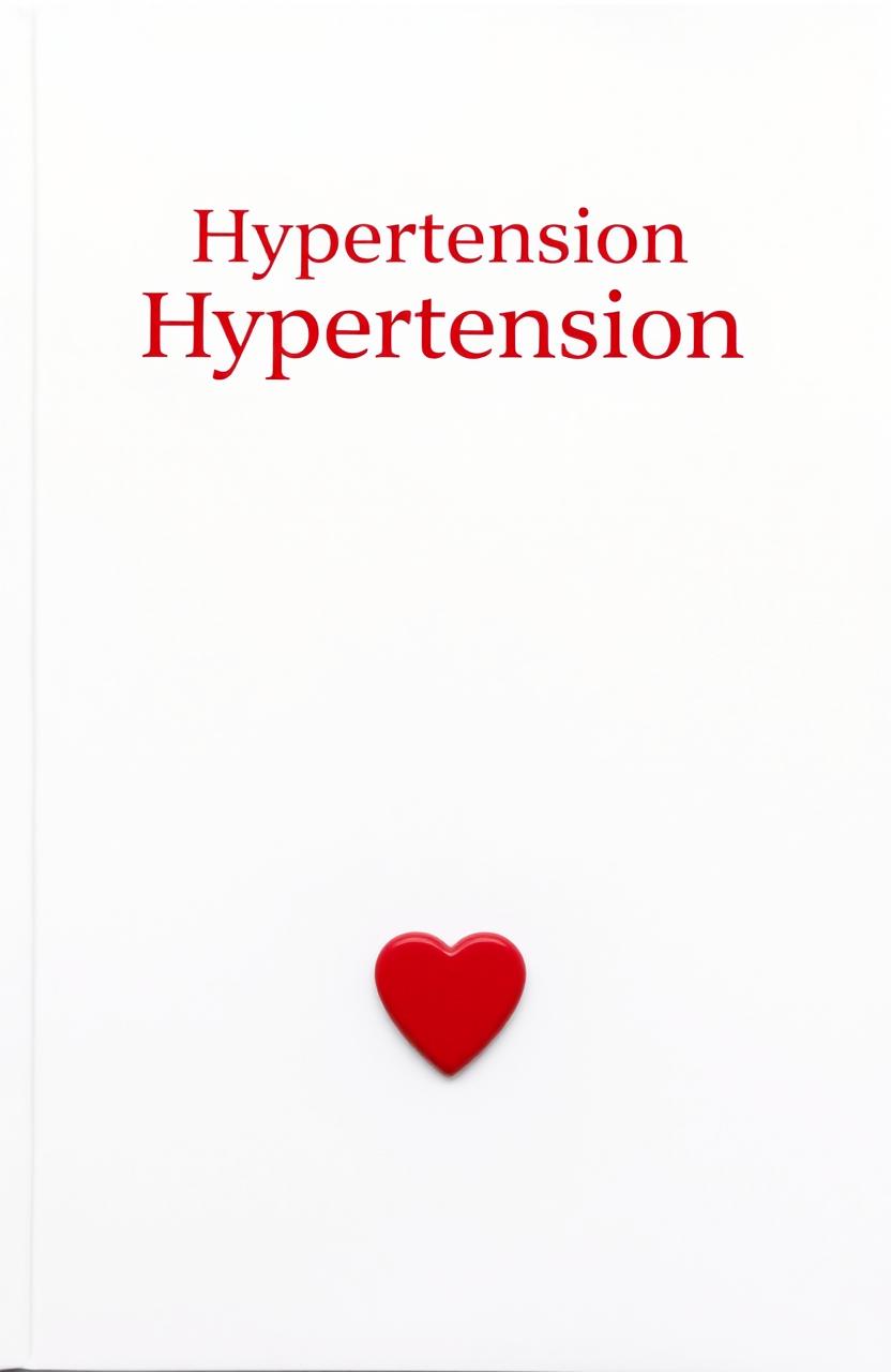 A simple and elegant nonfiction book cover design focused on hypertension