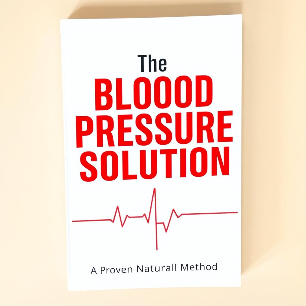 An eye-catching cover design for a nonfiction book titled 'The Blood Pressure Solution