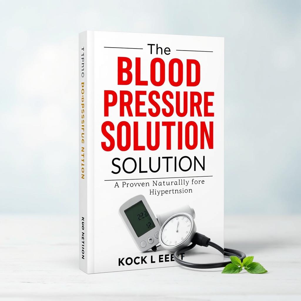 A visually appealing Kindle cover design for a book titled 'The Blood Pressure Solution