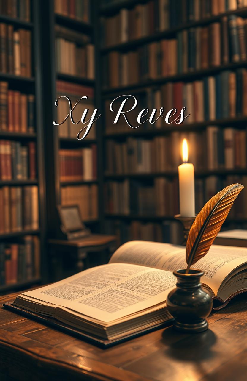 A cozy and inviting library background with tall shelves filled with books