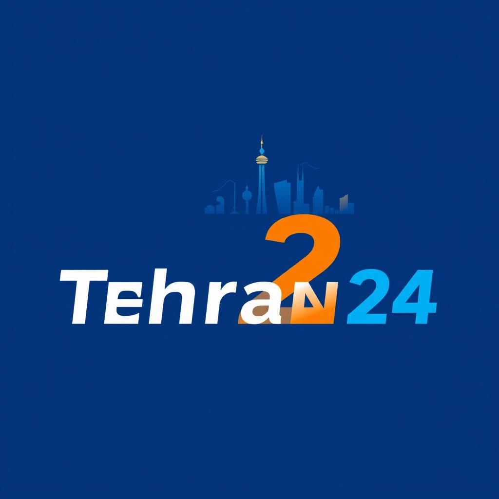 A creative logo design for a media company named 'Tehran 24'