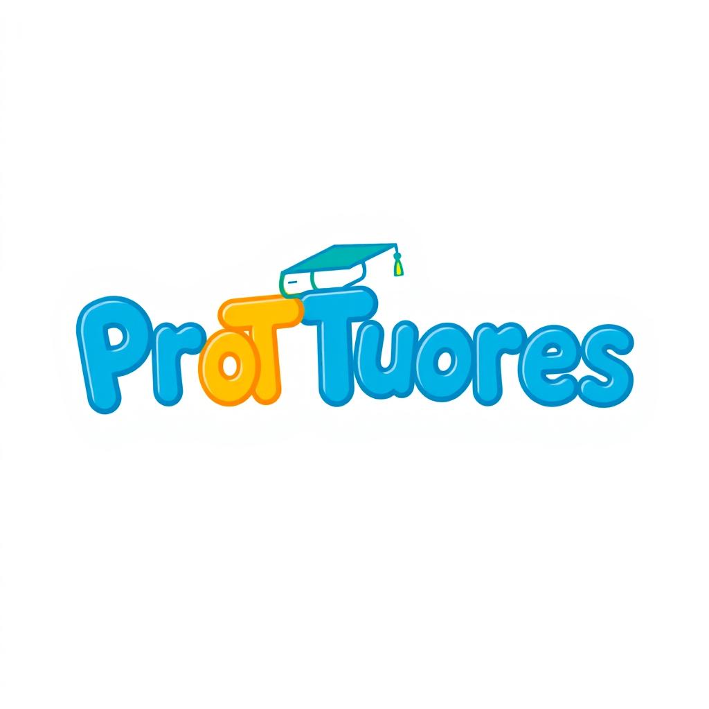 A logo design for "ProTutores" that combines elements appealing to both children and adults