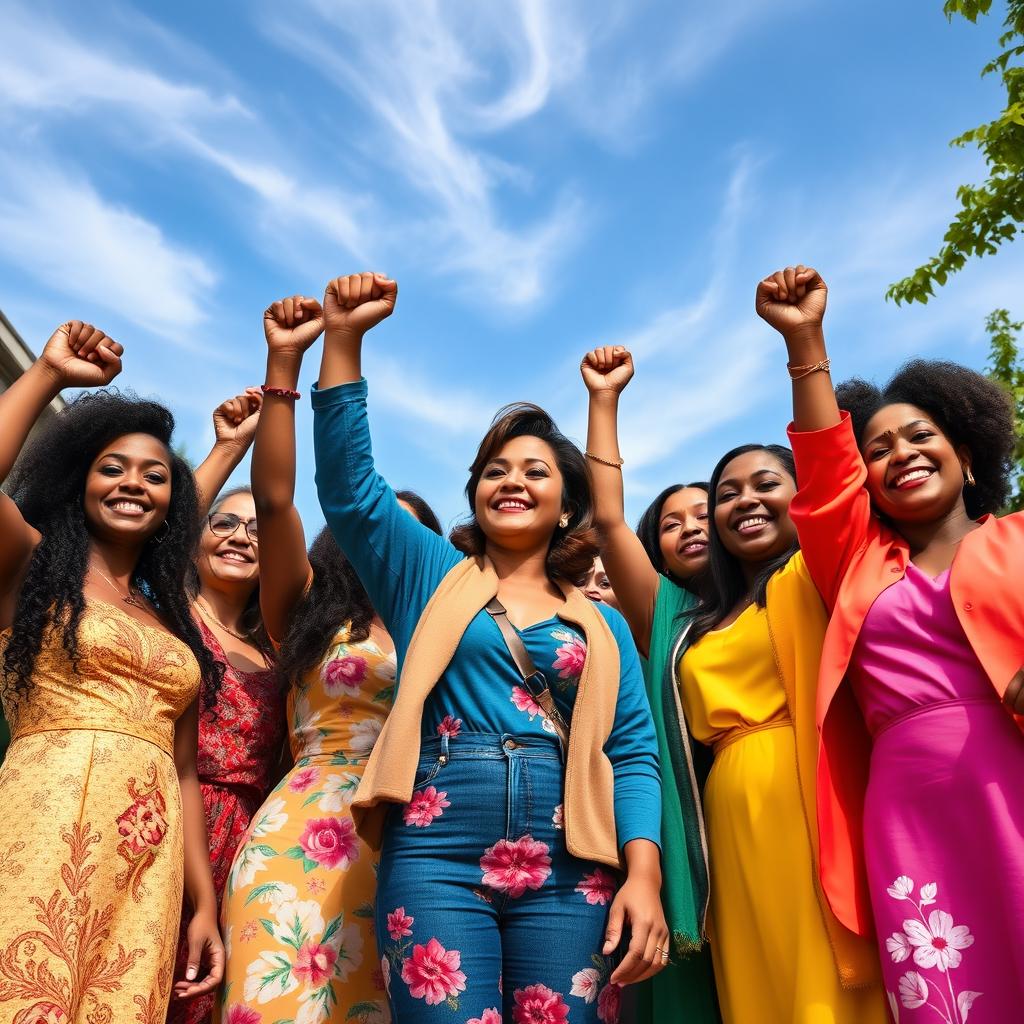 A powerful and inspirational scene showcasing the theme of women's equality