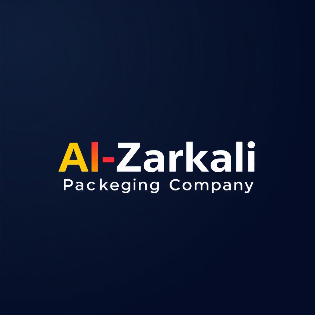 A modern and striking logo design for Al-Zarkali Packaging Company, showcasing creativity and professionalism