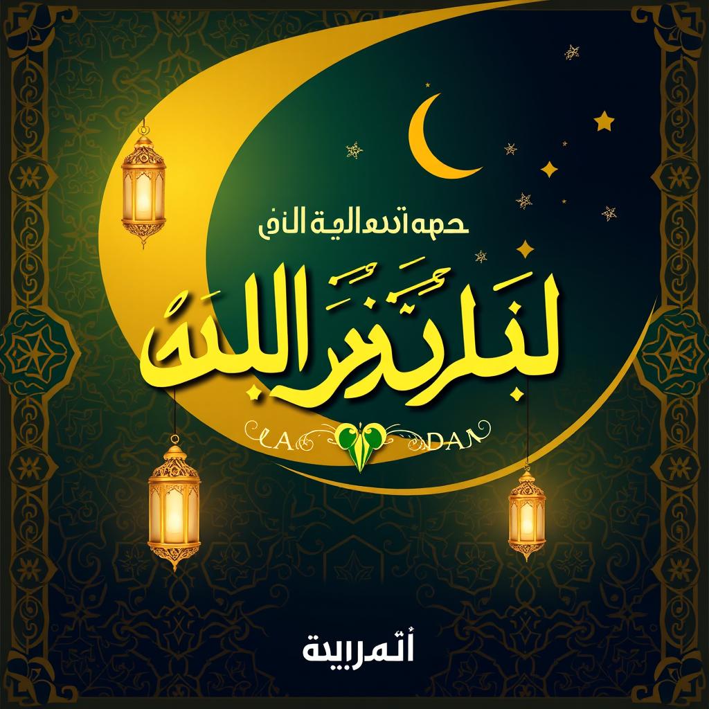 A beautifully designed greeting for Ramadan featuring the words 'رمضان كريم' in elegant Arabic calligraphy