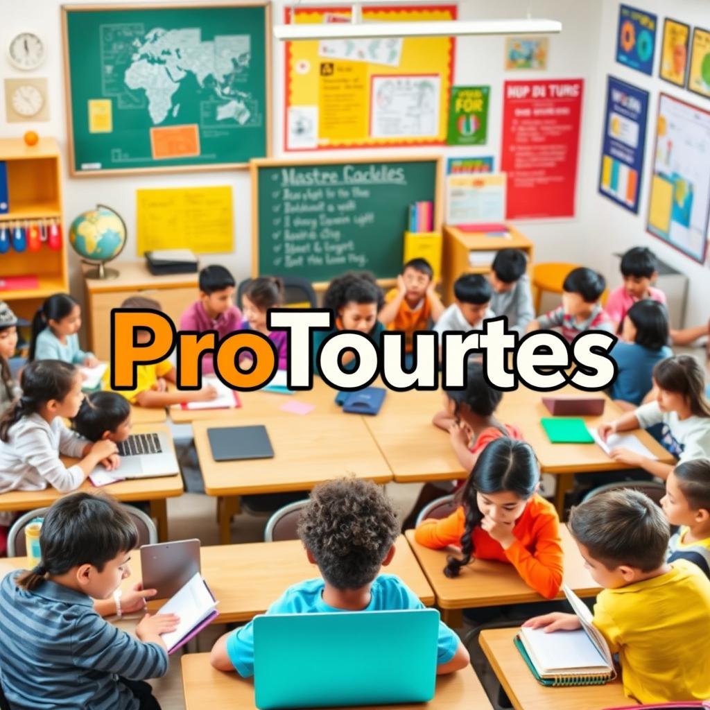 An educational cover photo featuring the name "ProTutores" in a modern and bold font