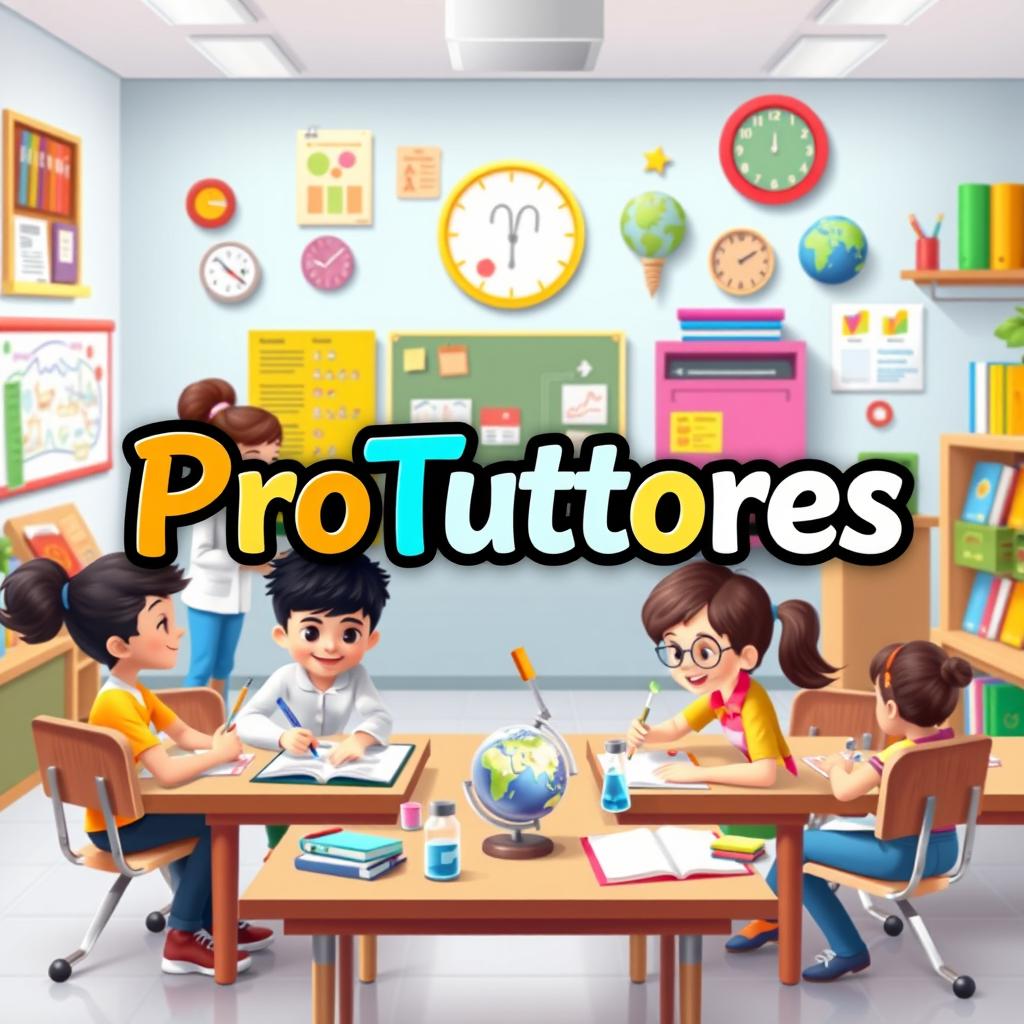 An animated educational cover photo featuring the name "ProTuttores" in a fun and eye-catching font that conveys a sense of movement