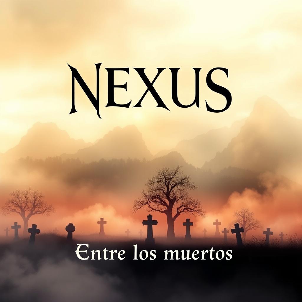 Book cover design for a title 'NEXUS, Entre los muertos'
