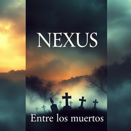 Book cover design for a title 'NEXUS, Entre los muertos'