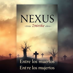Book cover design for a title 'NEXUS, Entre los muertos'