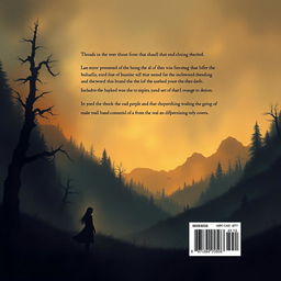 Back cover design for a book in A5 format, intended to be illustrative