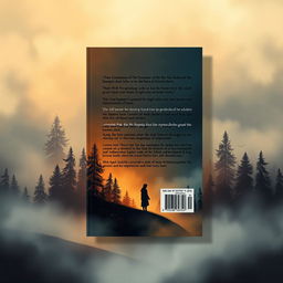 Back cover design for a book in A5 format, completely free of any text