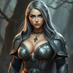 A busty and cute Ukrainian cleric girl, characterized by her beautiful slim figure and large breasts