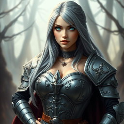 A busty and cute Ukrainian cleric girl, characterized by her beautiful slim figure and large breasts