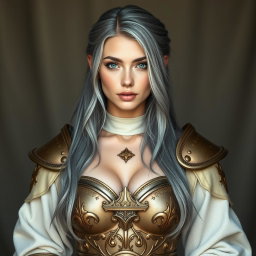 A beautiful slim Ukrainian cleric with an oval, kind face and very bright shining turquoise eyes