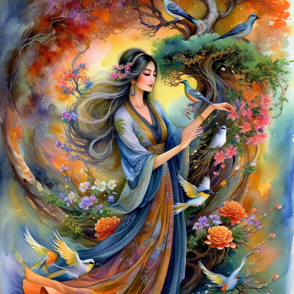 Enchanting Fairy Deity in Bloom