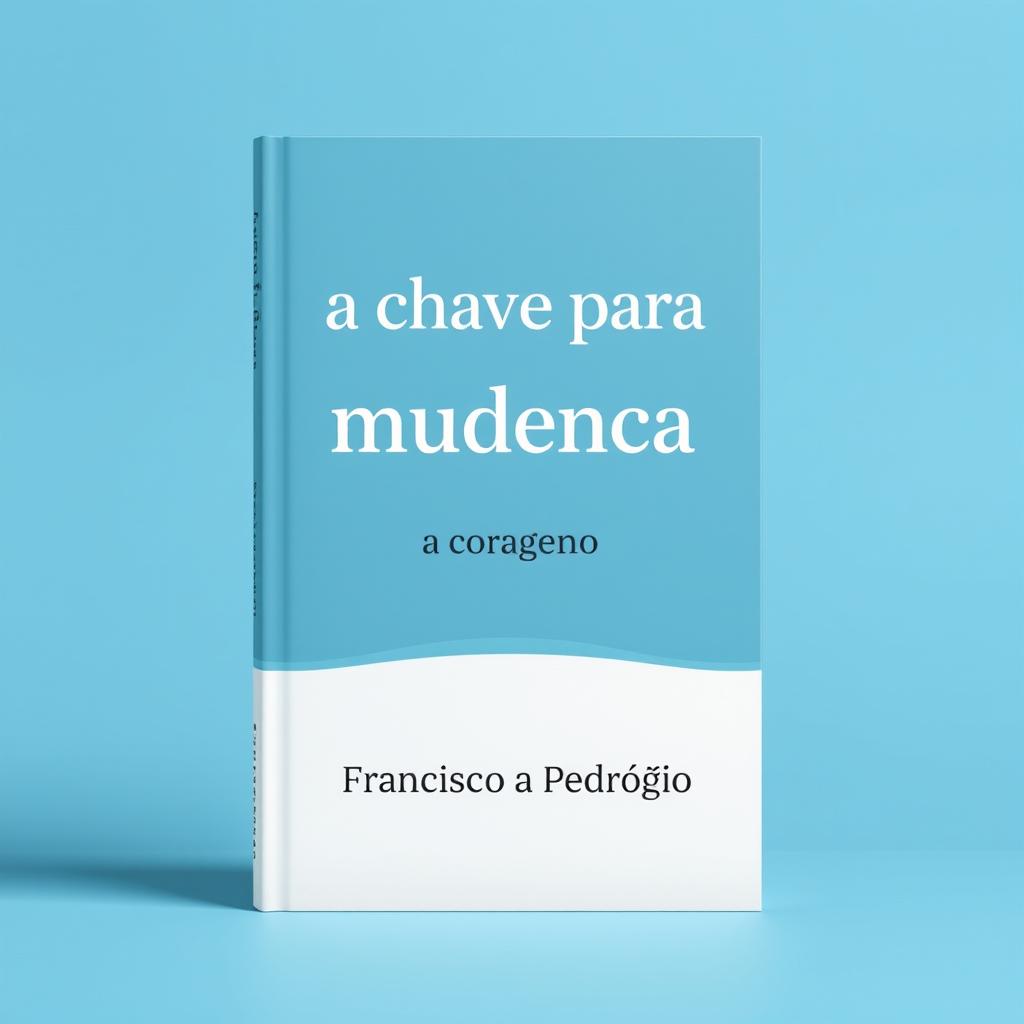 Capa de livro intitulada "A chave para a mudança" em destaque, com subtítulo "do medo à coragem" em uma fonte clara e legível