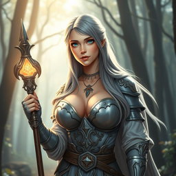 A very busty, cute, and innocent-looking Ukrainian cleric healer girl