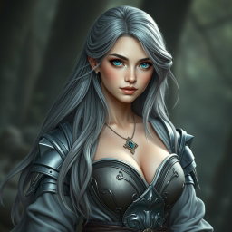 A stunningly beautiful and innocent slim Ukrainian cleric healer girl with large breasts