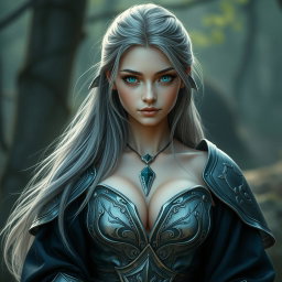 A stunningly beautiful and innocent slim Ukrainian cleric healer girl with large breasts