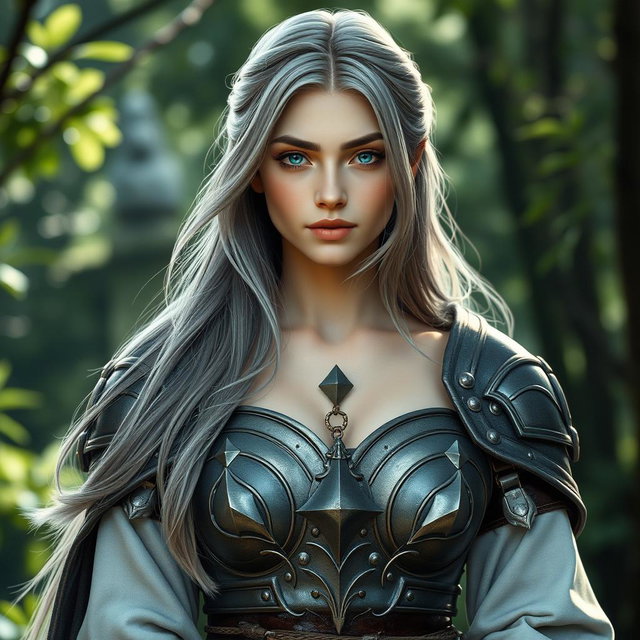 A realistic photo featuring a stunningly beautiful and kind Ukrainian cleric healer girl