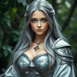 A realistic photo featuring a stunningly beautiful and kind Ukrainian cleric healer girl