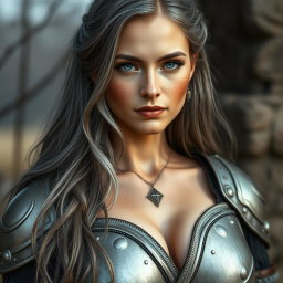 A realistic photo of a beautiful, slim Ukrainian cleric healer