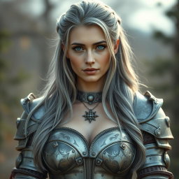 A realistic photo of a beautiful, slim Ukrainian cleric healer