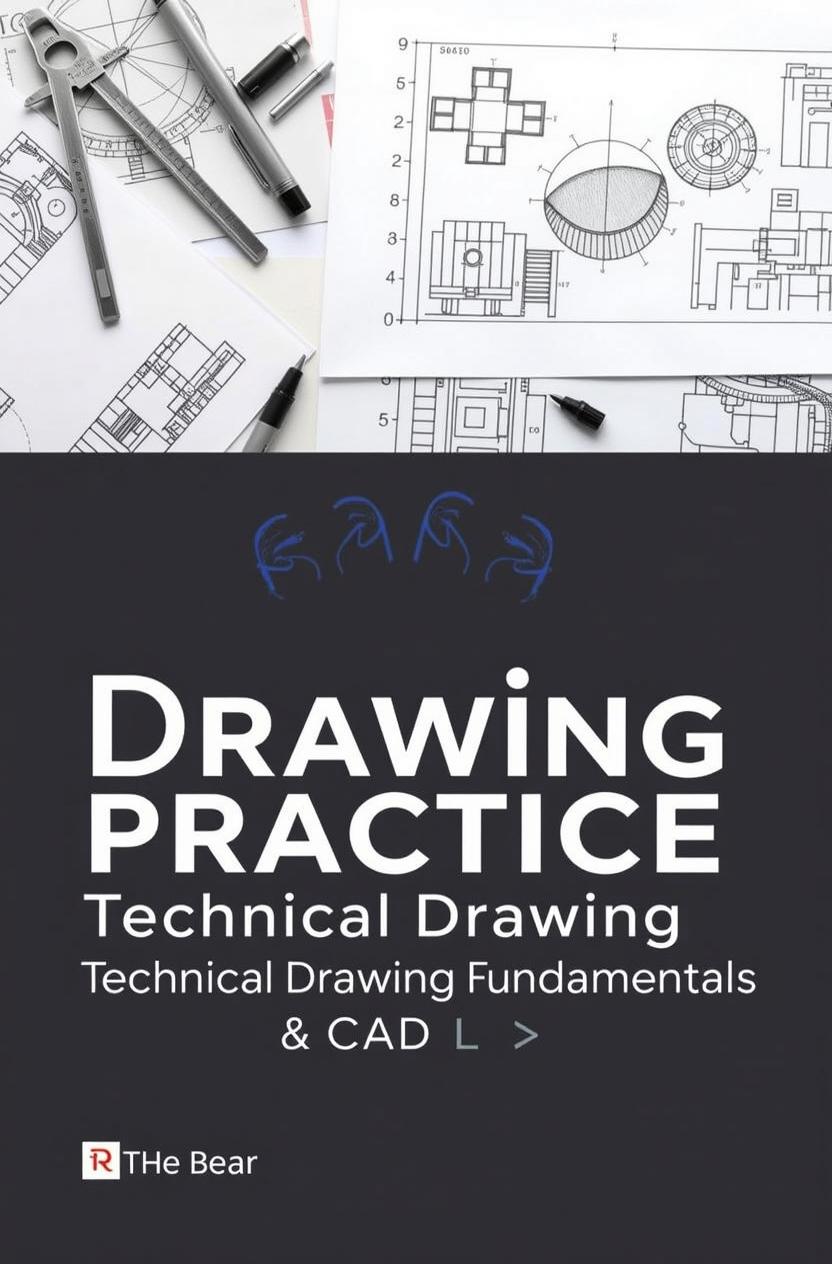 A polished graphic showcasing technical drawings displayed alongside a clean and professional CAD software interface