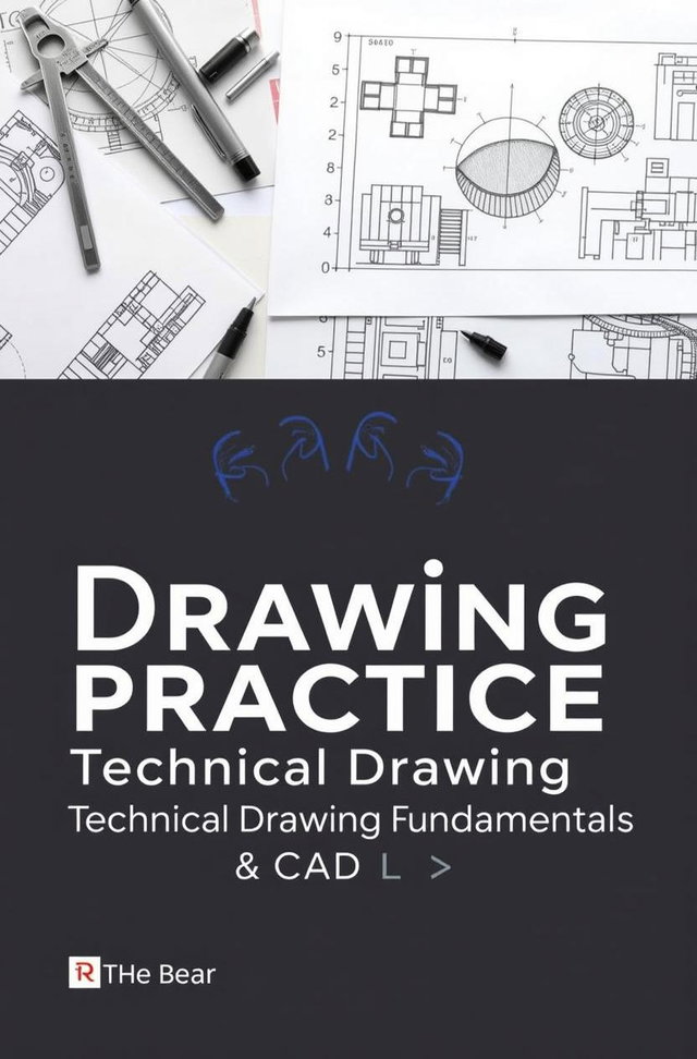 A polished graphic showcasing technical drawings displayed alongside a clean and professional CAD software interface