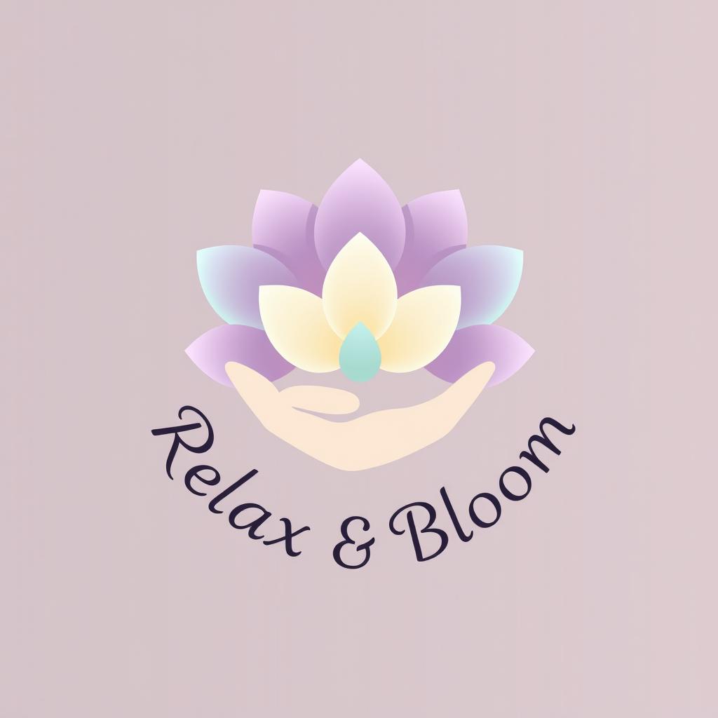 A logo design that creatively combines the concepts of flowers and massage