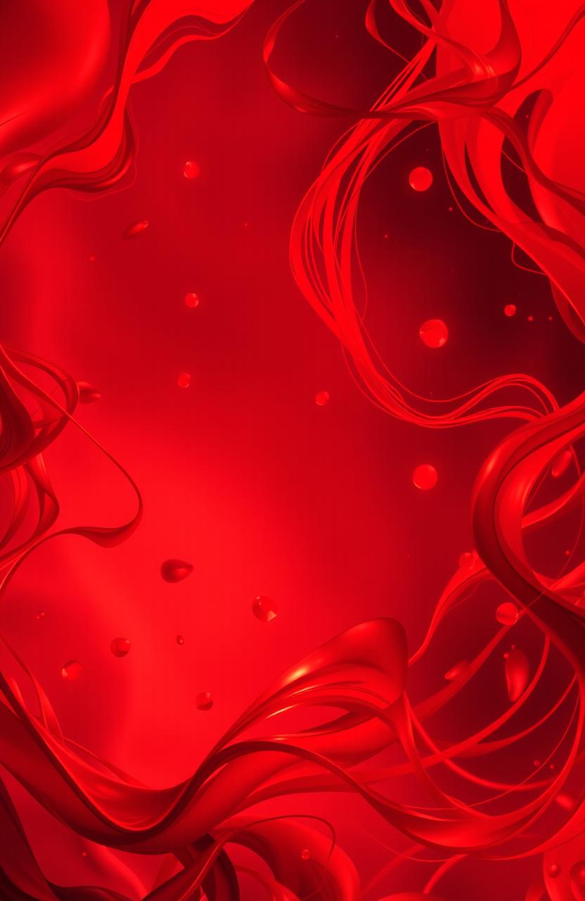 A vibrant and dynamic composition featuring a striking color theme of red