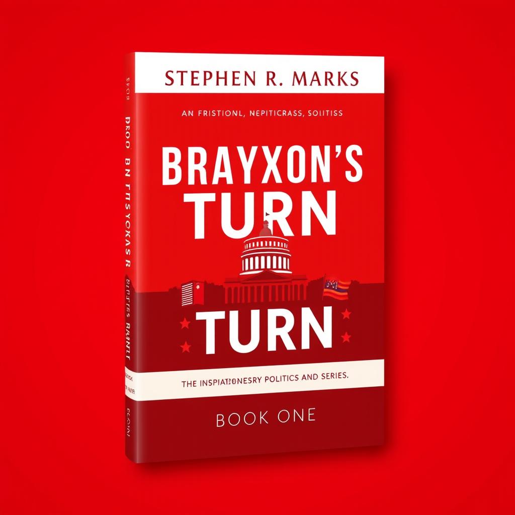 A modern and sleek book cover design for 'Braxton's Turn' by Stephen R