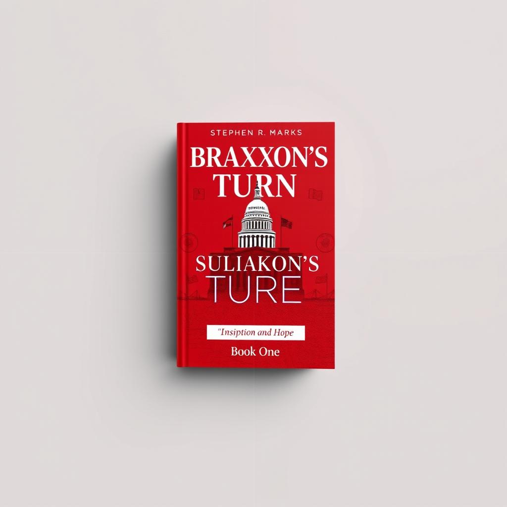 A modern and sleek book cover design for 'Braxton's Turn' by Stephen R