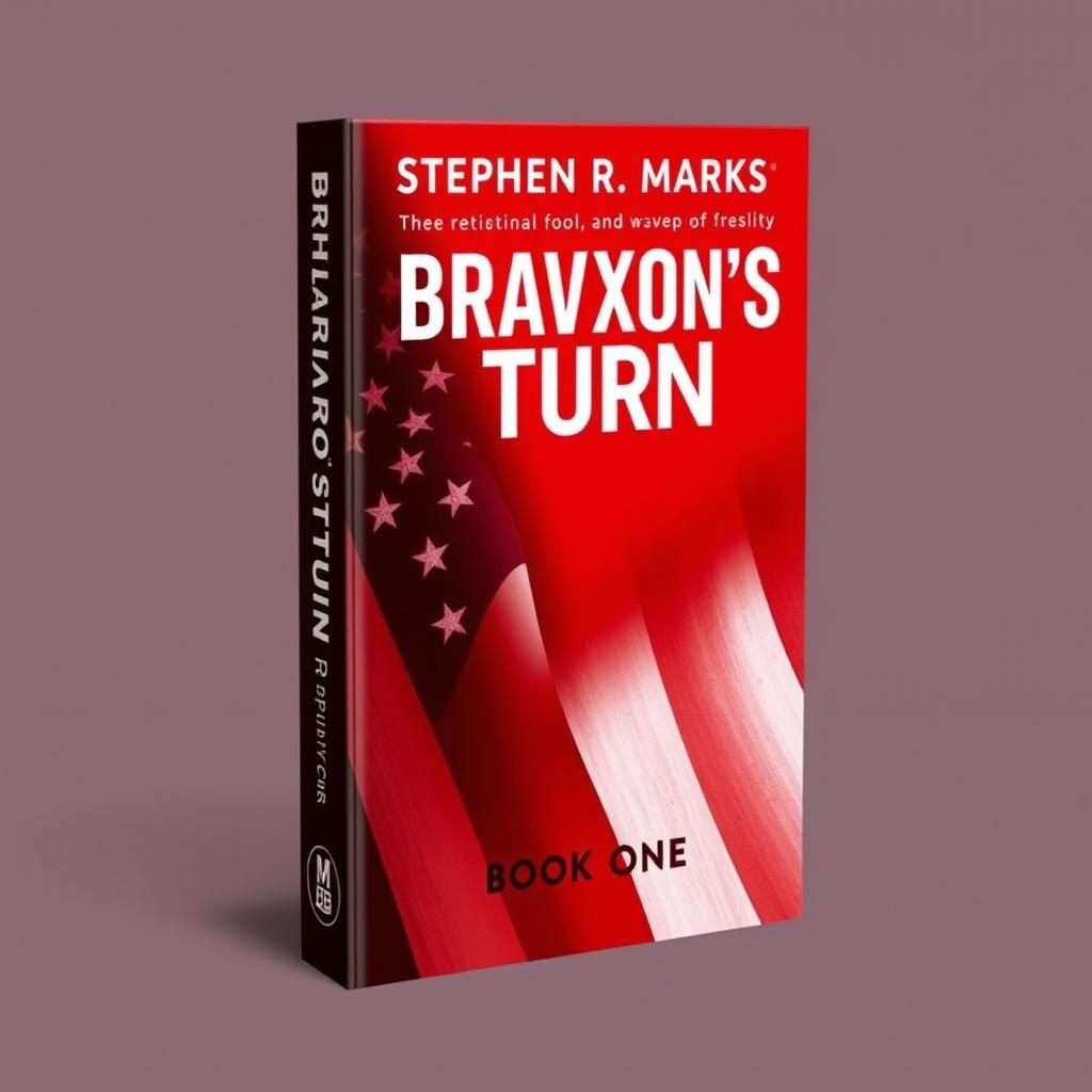 A modern and sleek book cover design for 'Braxton's Turn' by Stephen R