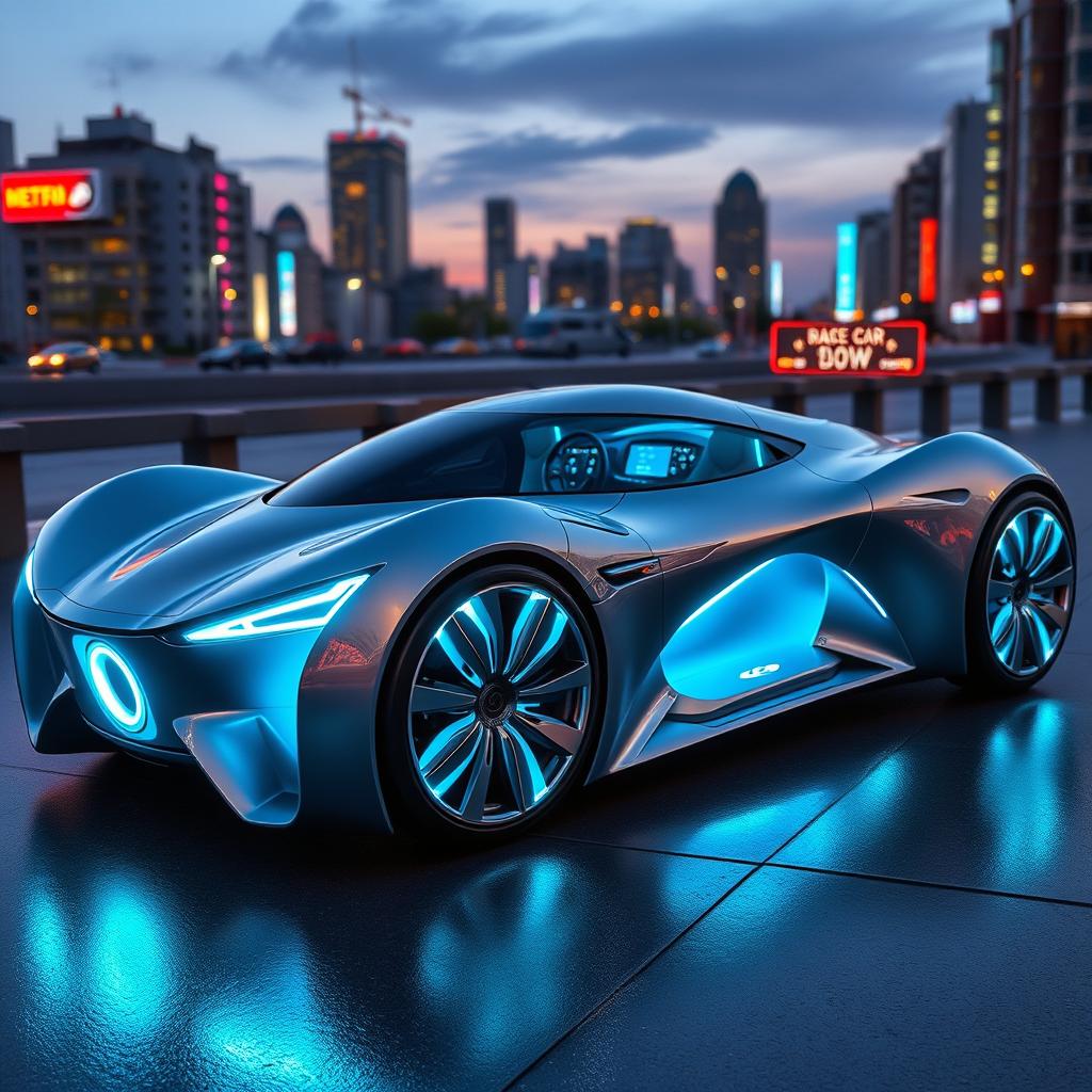 A futuristic and imaginative sports car that defies the laws of conventional design