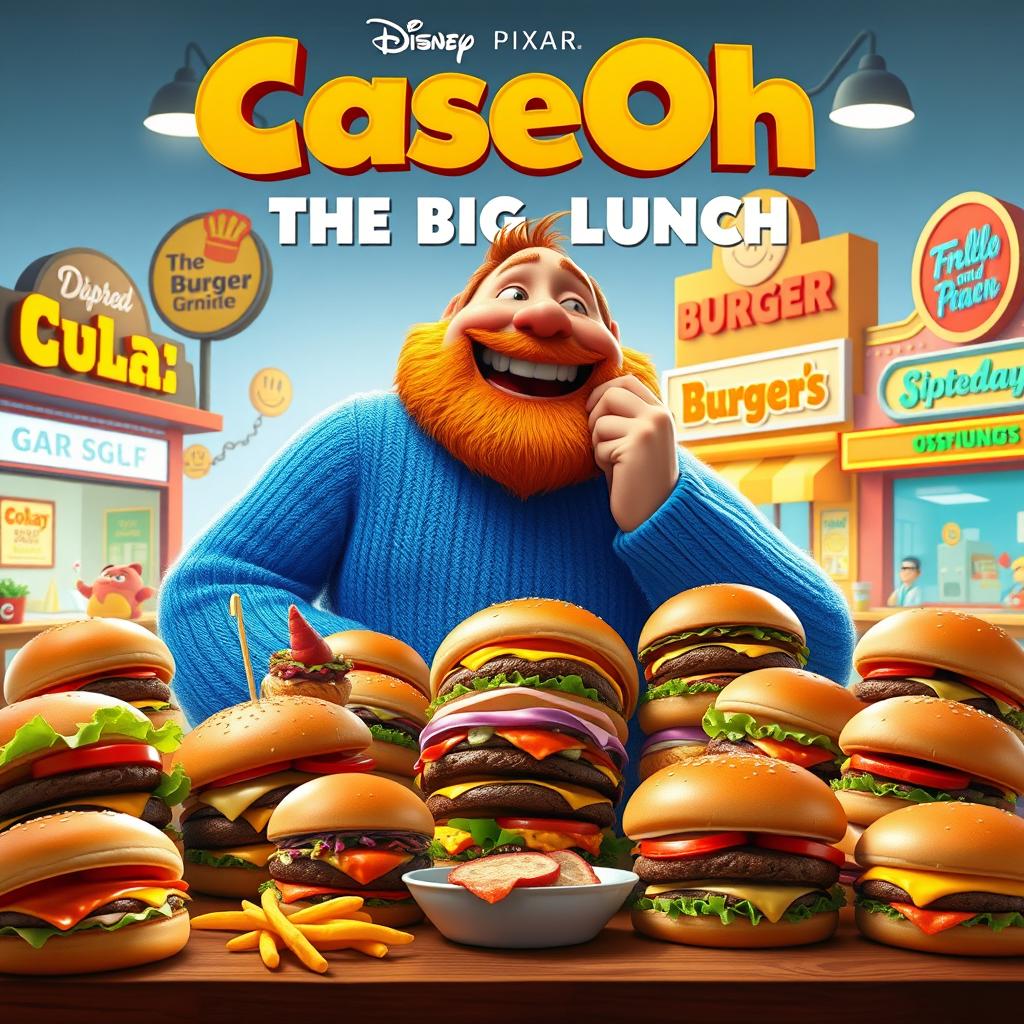 An epic Pixar-style movie poster for 'CaseOh: The Big Lunch'