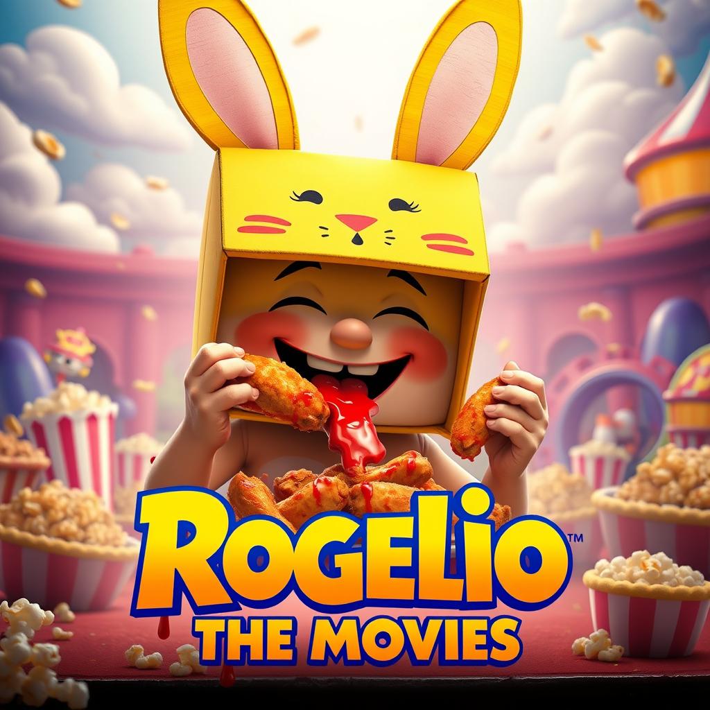An epic Pixar-style movie poster for 'Rogelio: The Movies'