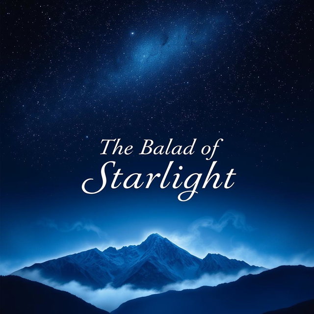A captivating book cover design featuring a mesmerizing night sky filled with twinkling stars in the upper portion