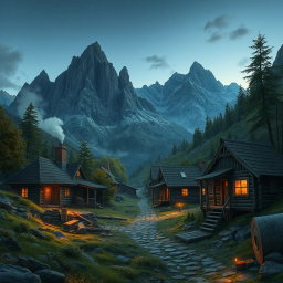 A hidden mining settlement nestled near the Sword Mountains, serving as the starting point for an adventure