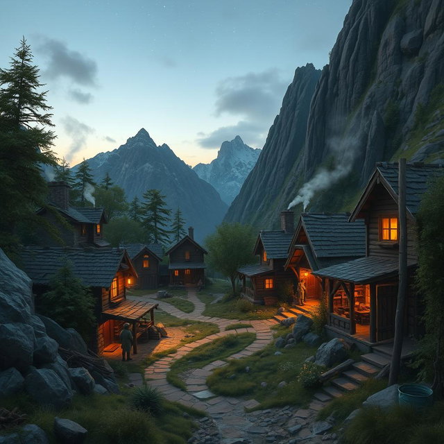 A hidden mining settlement nestled near the Sword Mountains, serving as the starting point for an adventure
