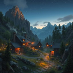 A hidden mining settlement nestled near the Sword Mountains, serving as the starting point for an adventure